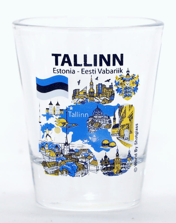 Estonia Souvenir Boxed Shot Glass Set (Set of 2)