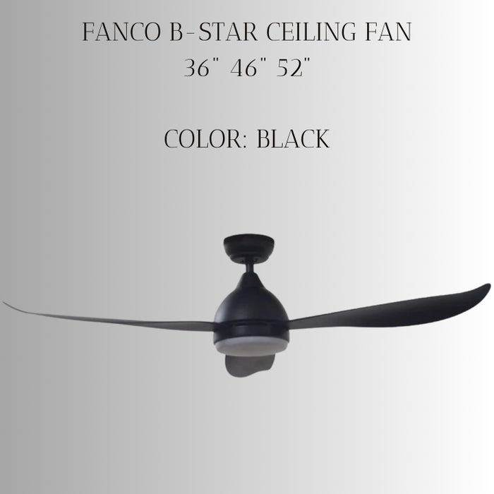 Fanco B-Star 36" & 46" & 52" DC Motor Ceiling Fan