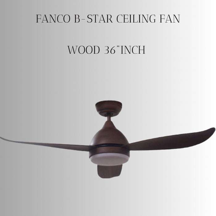 Fanco B-Star 36" & 46" & 52" DC Motor Ceiling Fan