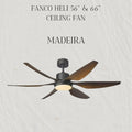 Fanco Heli 56" & 66" DC Motor Ceiling Fan