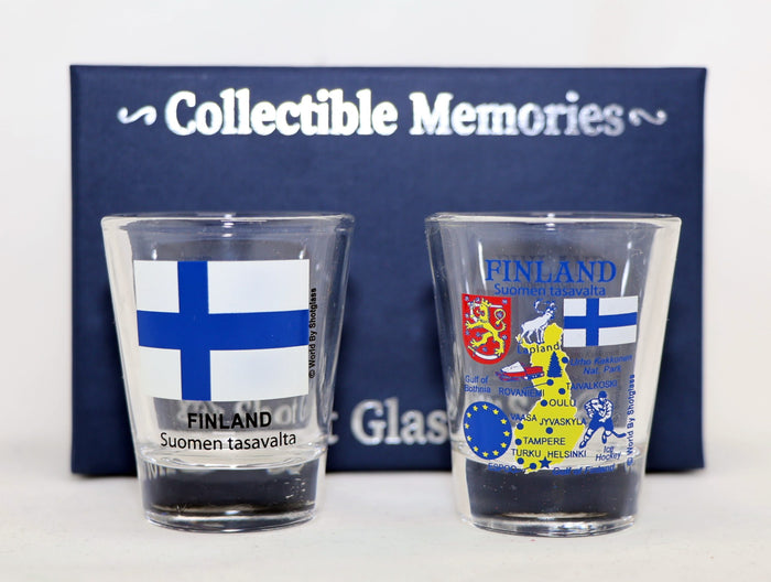 Finland Souvenir Boxed Shot Glass Set (Set of 2)