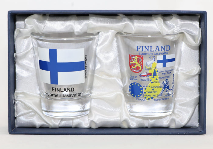 Finland Souvenir Boxed Shot Glass Set (Set of 2)