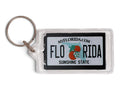 Florida License Plate Acrylic Rectangular Souvenir Keychain 2.5" X 1.5"