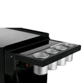 Viper Tool Storage black folding side shelf for salon cart with power strip and aluminum cups