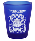 French Guiana Cobalt Blue Frosted Shot Glass