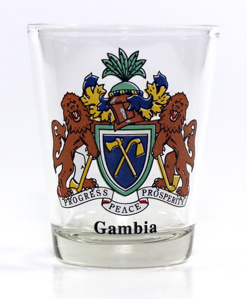 Gambia Coat Of Arms Shot Glass