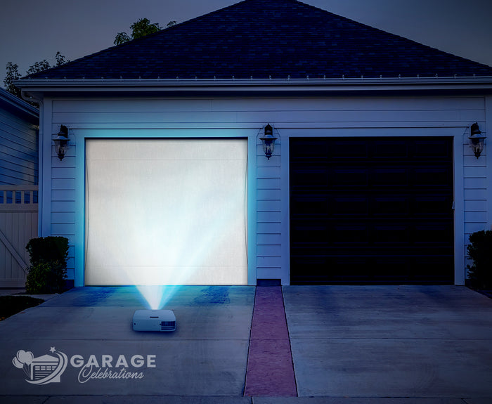 Garage Door Movie Screen | 1-Car Garage Door Cover