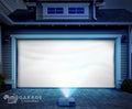 Garage Door Movie Screen | 2-Car Garage Door Cover