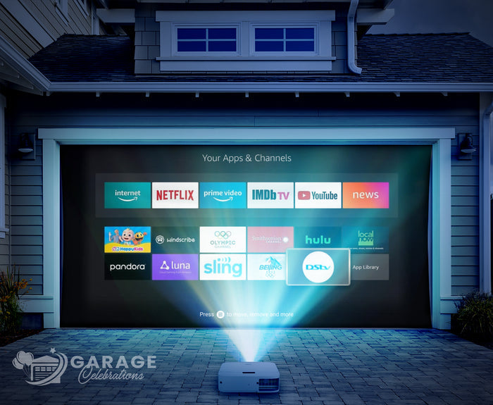Garage Door Movie Screen | 2-Car Garage Door Cover