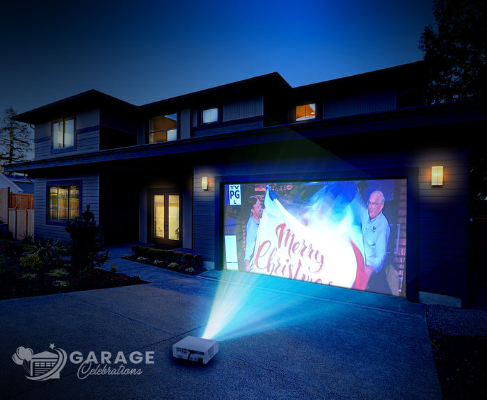 Garage Door Movie Screen | 2-Car Garage Door Cover
