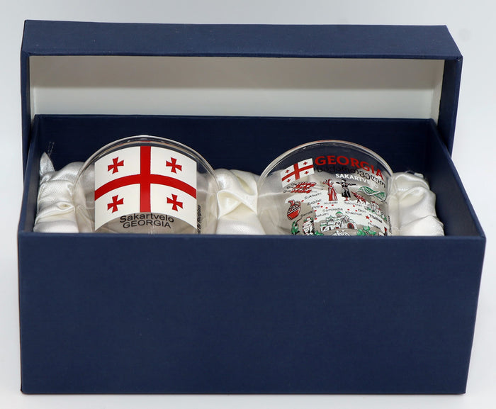 Georgia (Country) Souvenir Boxed Shot Glass Set (Set of 2)