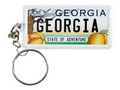 Georgia License Plate Aluminum Ultra-Slim Rectangular Souvenir Keychain 2.5" X 1.25"x 0.06"