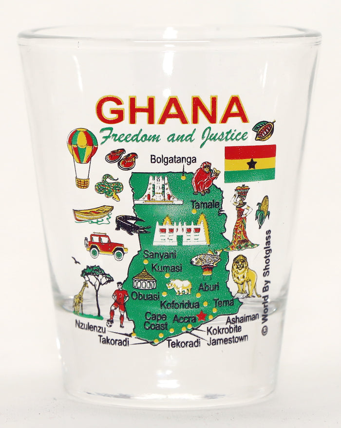 Ghana Souvenir Boxed Shot Glass Set (Set of 2)