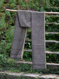 Gilded Grid Eri Silk & Merino Wool Scarf | Black & Gold Checks