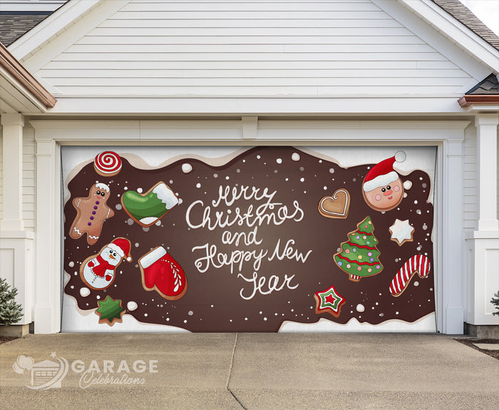 Gingerbread Christmas | 2-Car Garage Door Cover