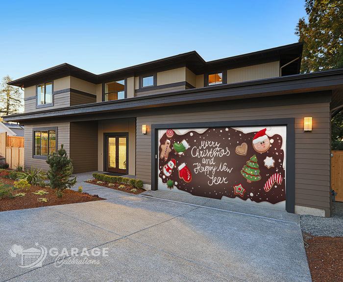 Gingerbread Christmas | 2-Car Garage Door Cover
