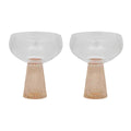 Giselle S/2 Ribbed Coupe Peach