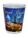 Grand Rapids Michigan Foil Blue City Sky Shot Glass