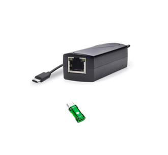 Product Marketing Image of Simply Secured SKU: POEJK-USB-i by Vendor Grid Networking Product Grid 2-in-1 PoE to USB Adapter (802.3af) | Gigabit Ethernet to USB-A & USB-C Power Adapter | POEJK-USB-i