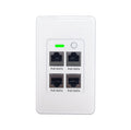 Product Marketing Image of Simply Secured SKU: APOEJK2-WH by Vendor Grid Networking Product Grid Active POE-Jack® In-Wall Switch | 4-Port Gigabit, Rear PoE Uplink Wall Plate | APOEJK2-WH