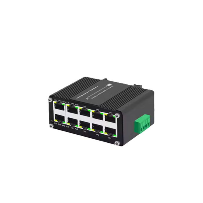Product Marketing Image of Simply Secured SKU: POEJK-S8-240 by Vendor Grid Networking Product Grid Industrial Gigabit PoE Switch | 8 PoE Downlink Ports + 2 Uplink Ports | POEJK-S8-240