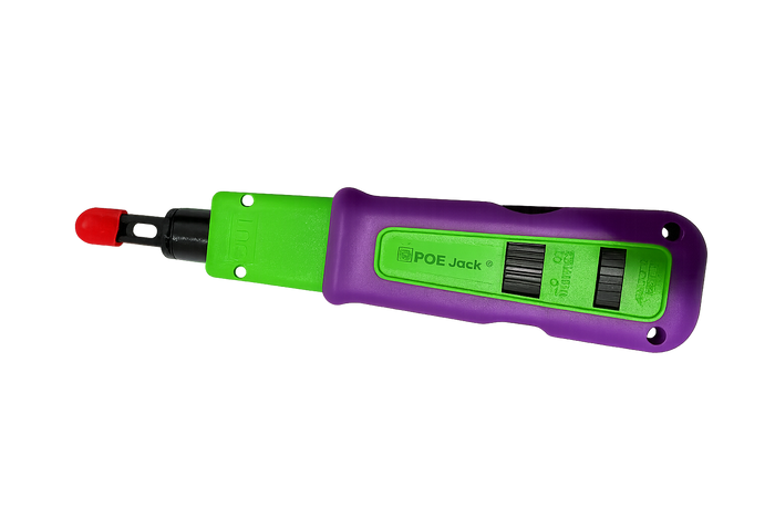 Product Marketing Image of Simply Secured SKU: POEJK-110TOOL by Vendor Grid Networking Product Grid POE-Jack® 110 Punch Down Tool | For Cat5e/Cat6/Cat6A Keystone & Patch Panel Termination | POEJK-110TOOL