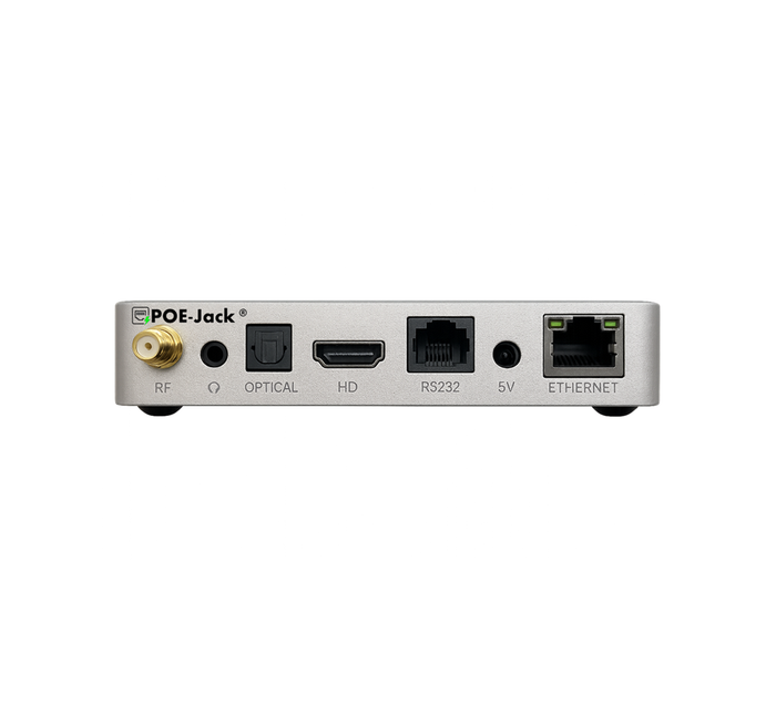 Product Marketing Image of Simply Secured SKU: POEJK-DS1 by Vendor Grid Networking Product Grid POE-Jack® Android Player | 4GB RAM / 32GB Storage, Metal Case, PoE-Powered | POEJK-DS1