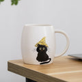 Hand Painted Black Cat Ceramic Coffee Mug