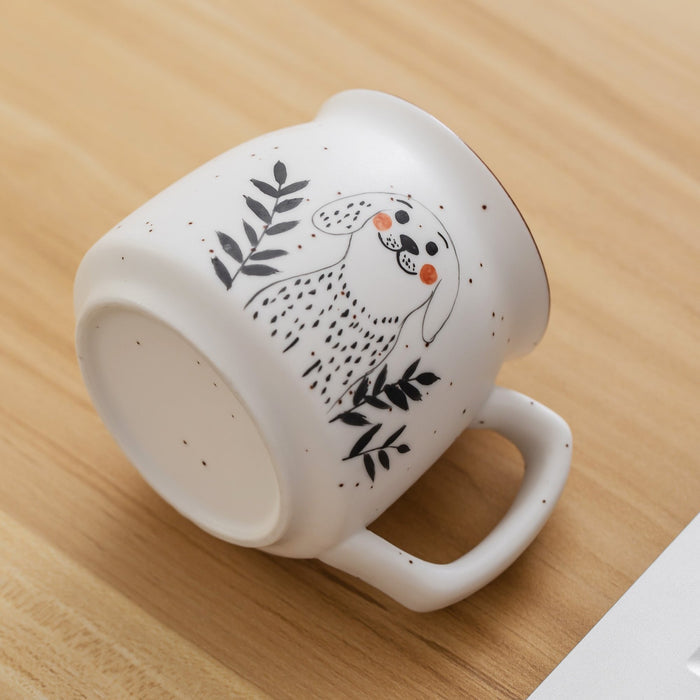 Hand Painted Cute Dalmatian Ceramic Coffee Mug Cute Dog Water Cup Milk Cup