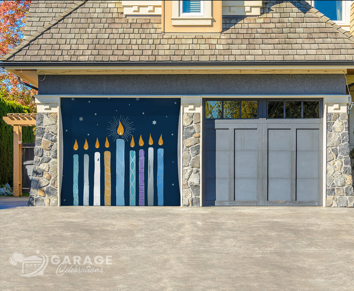 Happy Hanukkah | 1-Car Garage Door Cover