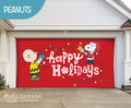 Happy Holidays | 2-Car Peanuts® Garage Door Cover