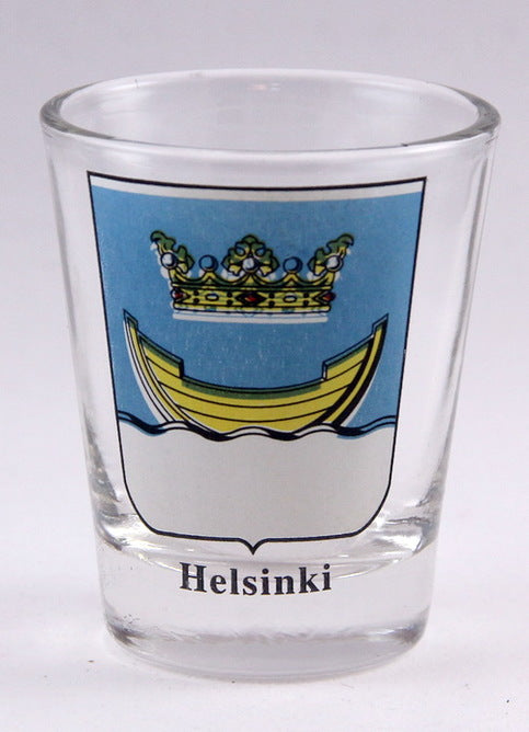 Helsinki Finland Coat Of Arms Shot Glass