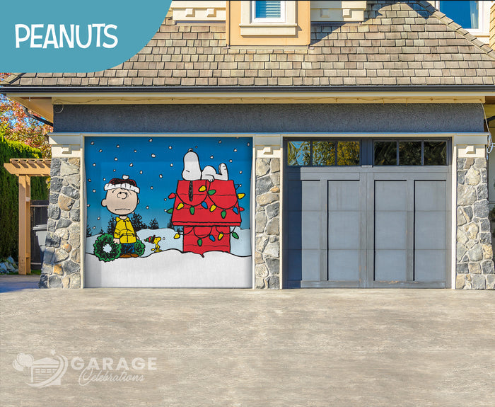 Holiday Helpers | 1-Car Peanuts® Garage Door Cover