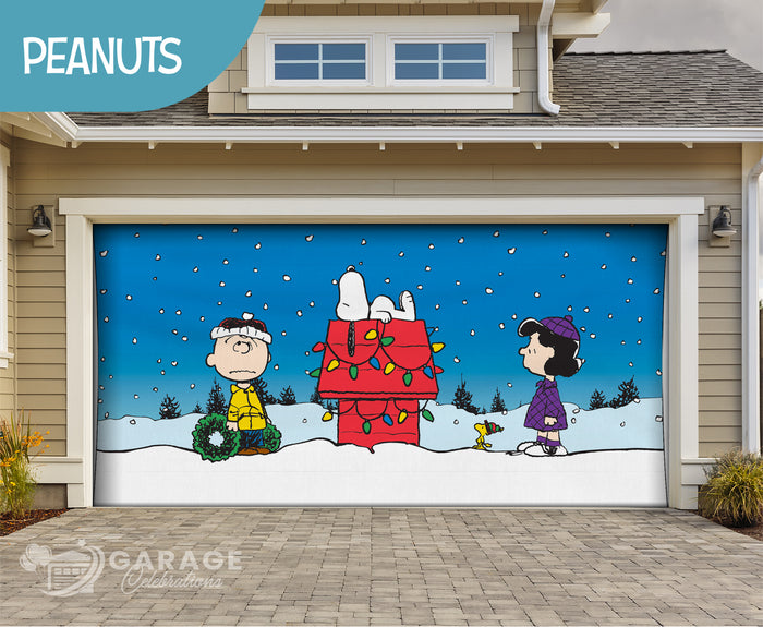 Holiday Helpers | 2-Car Peanuts® Garage Door Cover