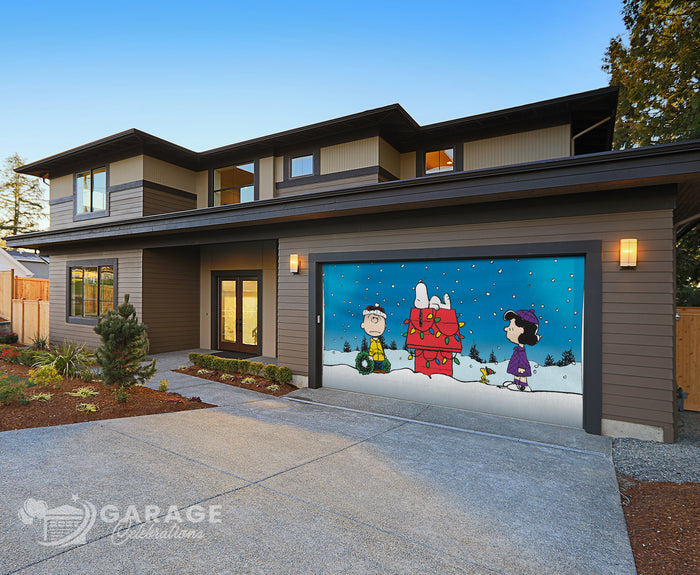 Holiday Helpers | 2-Car Peanuts® Garage Door Cover