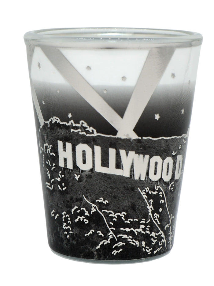 Hollywood California B & W Silver Shot Glass
