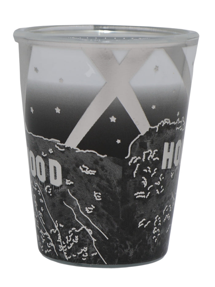 Hollywood California B & W Silver Shot Glass