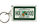 Hollywood Florida License Plate Acrylic Rectangular Souvenir Keychain 2.5" X 1.5"