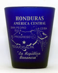 Honduras Central America Cobalt Blue Frosted New Shot Glass