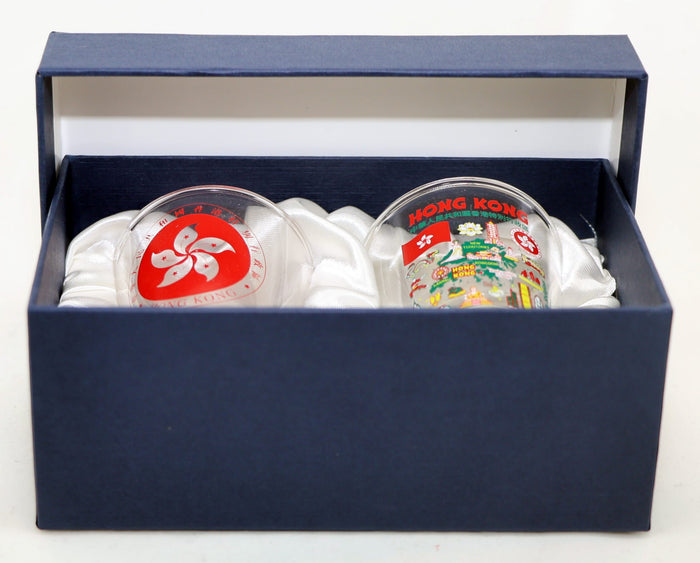 Hong Kong Souvenir Boxed Shot Glass Set (Set of 2)