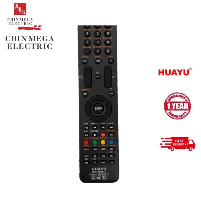 Huayu RM-L1098+X Universal TV Remote Control