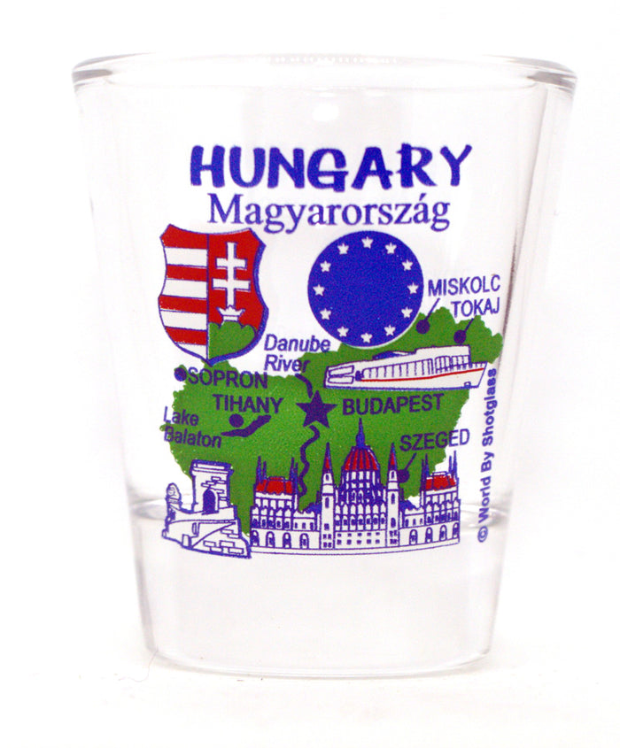 Hungary Souvenir Boxed Shot Glass Set (Set of 2)