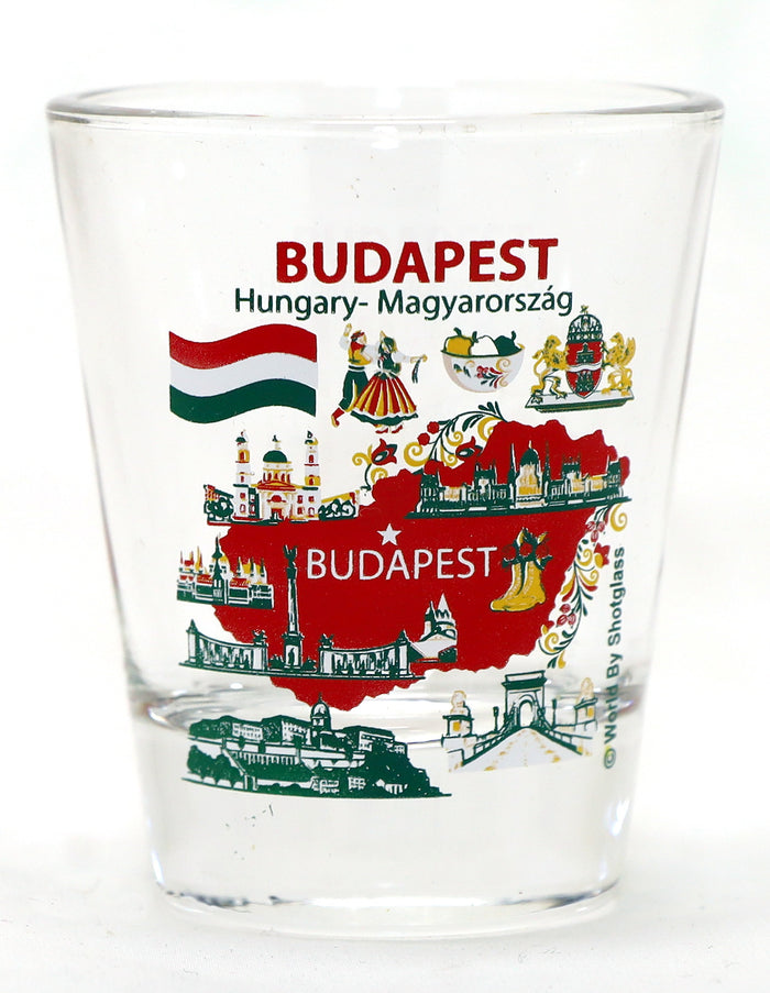 Hungary Souvenir Boxed Shot Glass Set (Set of 2)