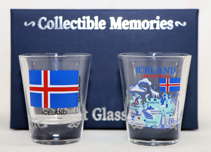 Iceland Souvenir Boxed Shot Glass Set (Set of 2)