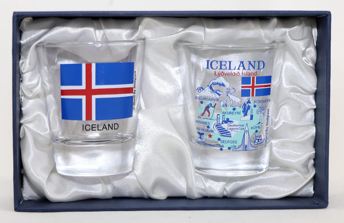 Iceland Souvenir Boxed Shot Glass Set (Set of 2)