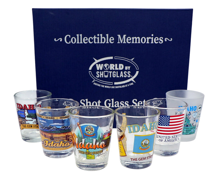 Idaho United States USA Souvenir Boxed Shot Glass Set (Set of 6)