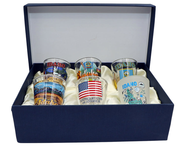 Idaho United States USA Souvenir Boxed Shot Glass Set (Set of 6)