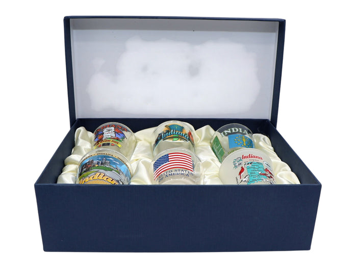 Indiana United States USA Souvenir Boxed Shot Glass Set (Set of 6)