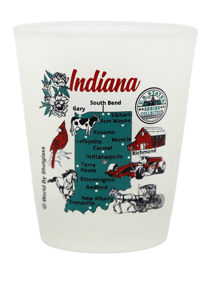 Indiana United States USA Souvenir Boxed Shot Glass Set (Set of 6)