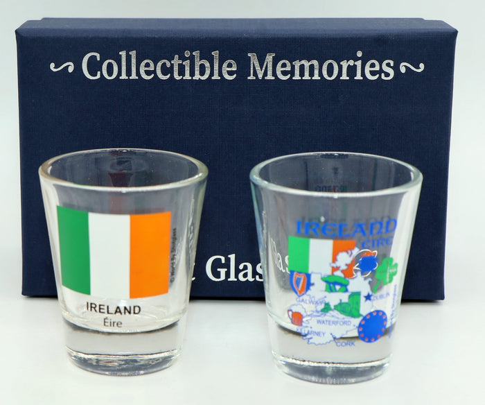 Ireland Souvenir Boxed Shot Glass Set (Set of 2)